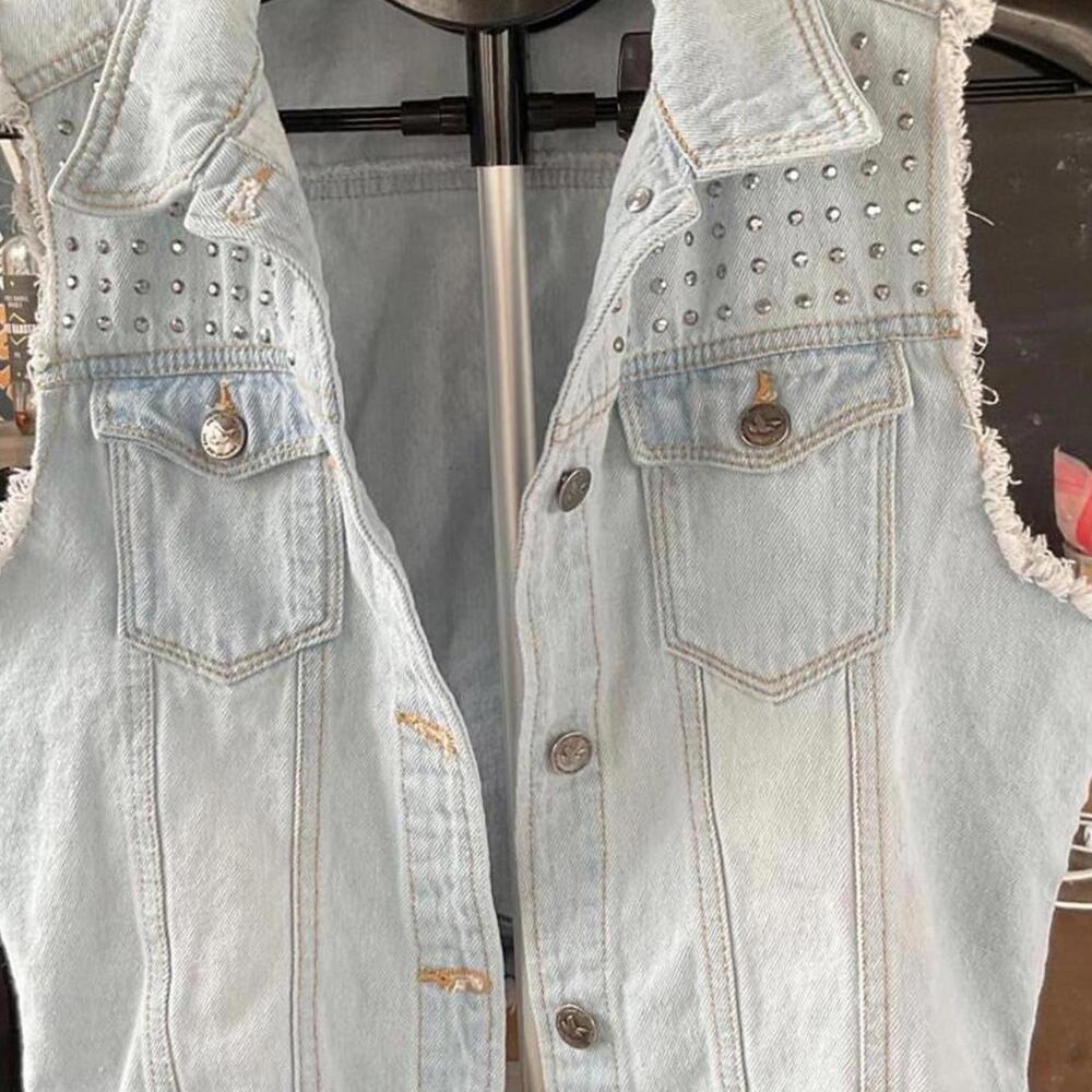 Dream Out Loud by Selena Gomez | Studded Denim Vest Size Large